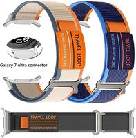 Bracelet de voyage en nylon pour Samsung Galaxy Watch 7 Ultra 47mm pour hommes Bracelet de sport pour Galaxy 7 47mm ultra sans lacunes Bracelet à extrémité incurvée
