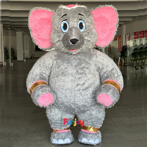 Disfraz de Mascota Inflable de Elefante de Peluche para Adultos, 2.6m, Unisex, Disfraz de <span class=keywords><strong>Animal</strong></span> de Dibujos Animados para Halloween, Navidad, Pascua, Carnaval, Fiesta - Product Image 4