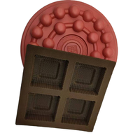 Plateaux floqués rectangulaires et circulaires personnalisés en usine, inserts haut de gamme pour boîtes cadeaux, plateaux pour chocolats, truffes et biscuits