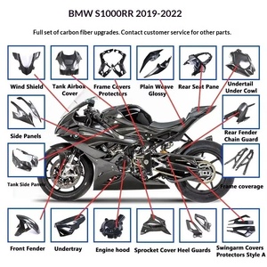 Déstockage Usine Chine : Garde-boue avant et arrière en fibre de carbone pour S1000RR 2019+ – Modification en carbone sec 3K - Product Image 1