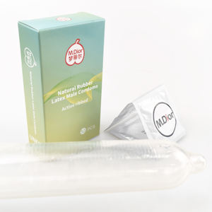 Hot Style <span class=keywords><strong>Studded</strong></span> Flavored Ribbed Male Latex Kondome Neue Promotion Tight Fit und Enhanced Pleasure - Product Image 5