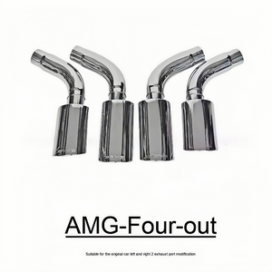 Tuyaux d'échappement à embout quadruple en acier inoxydable <span class=keywords><strong>AMG</strong></span> G 63, modification adaptée aux Mercedes-Benz Classe G W464 G500 G55 de 2006 à 2019 - Product Image 2