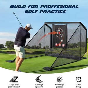 10x7ftゴルフ練習打撃ネット重いスチールフレームと屋内屋外用2サイドネットバリア付き - Product Image 2