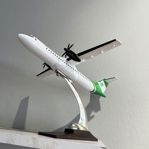 Pour <span class=keywords><strong>Yeti</strong></span> Airlines modèle d'avion ATR72-500 1/100 échelle résine décoration de bureau hélice équipée 27cm artisanat en plastique - Product Image 3