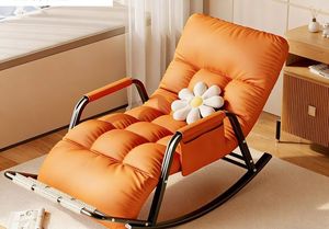 Sillón Reclinable Moderno <span class=keywords><strong>de</strong></span> Metal para Sala <span class=keywords><strong>de</strong></span> Estar, Balcón, Ocio y Descanso, con Funda <span class=keywords><strong>de</strong></span> Algodón Súper Cómoda - Product Image 4