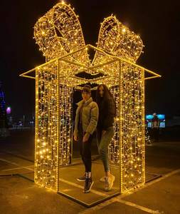 Grande lampe décorative LED d'extérieur en forme d'arche, style guirlande, pour décorations de Noël ou de fêtes, usage commercial - Product Image 1