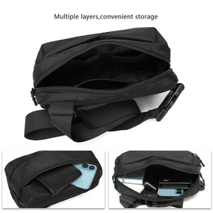 Bolso cruzado informal ligero resistente al agua, paquete de <span class=keywords><strong>hombro</strong></span> de <span class=keywords><strong>pecho</strong></span> minimalista para hombres y mujeres, bloqueo de bandolera - Product Image 5
