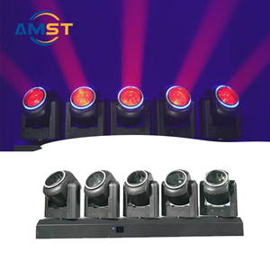 5 têtes tornade LED faisceau tête mobile 5 pièces 80W RGBW 4 en 1 DJ lumière LED avec anneau Led Zoom fonction <span class=keywords><strong>lavage</strong></span> pour fête Disco mariage - Product Image 3