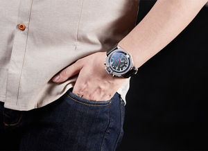 Reloj para hombre, cronógrafo multifuncional, calendario deportivo, resistente al agua, reloj de pulsera de cuarzo, reloj de moda para hombre - Product Image 4