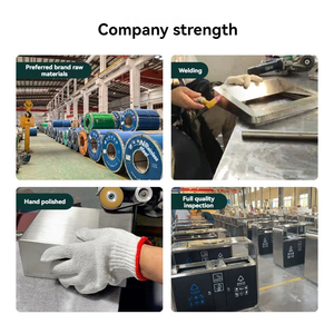 Cestino per <span class=keywords><strong>Carta</strong></span> di Lusso Rettangolare in Acciaio Inossidabile a Grande Capacità, Ecologico, con Apertura Superiore e Motivo Personalizzato, per Uso Domestico - Product Image 3