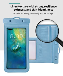 Bolsa de teléfono móvil PU PVC impermeable bolsa seca bolsa de teléfono para deporte al aire libre nadar viaje Camping impermeable Smartphone