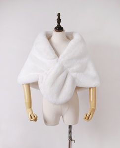 Châle Cape en Fausse Fourrure pour Femme, Écharpe Épaule en Peluche Élégante pour Mariage Hivernal, Soirée Nuptiale, Étole, Couleurs Personnalisées en Gros - Product Image 6