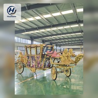 Nouvelle calèche royale électrique de luxe haut de gamme, chariot classique vintage de princesse, structure en acier, transport spécial