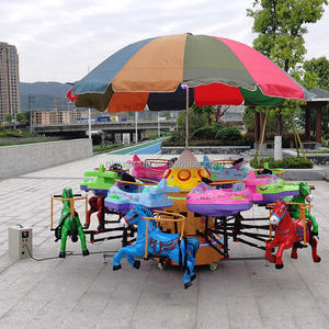 Giostra a <span class=keywords><strong>Cavallo</strong></span> in Plastica per Esterni <span class=keywords><strong>con</strong></span> Velocità Regolabile, Capacità 8 Giocatori, per Centri Commerciali e Parchi Divertimento - Product Image 2