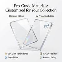 Boîte de présentation en acrylique personnalisée avec couvercle magnétique pour boîte d'entraînement d'élite Pokémon ETB, boîte de boosters, étui de protection transparent en acrylique