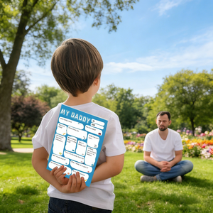 Tarjeta del Día del Padre con Espacio para Escribir, Preguntas Interactivas para Guardar Recuerdos, Regalo Creativo de los Niños para Papá - Product Image 4