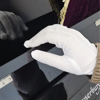 Écharpe en nylon tissé blanc Greenwell, lavable, absorbant la transpiration, pour l'inspection des bijoux, les uniformes de cérémonie et les tâches manuelles