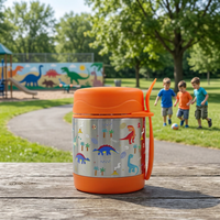 Bocal alimentaire isotherme en acier inoxydable durable pour enfants, récipient à soupe chaude à double paroi, boîte à lunch avec cuillère pour le camping et les voyages