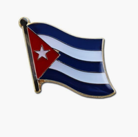 Insigne de drapeau cubain broche en alliage de zinc pour vêtements décoration colle processus de chute artisanat en métal