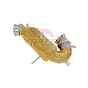 ท่อลง Vortex SS304 แบบไหลสูง สำหรับเครื่องยนต์ Mercedes Benz AMG GT50 GT53 X290 M256 พร้อมแผ่นกันความร้อนสีทองในตัว - Product Image 4