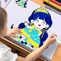 Carte de coloriage OEM en gros sans transfert de couleur pour enfants, carte de dessin graffiti DIY