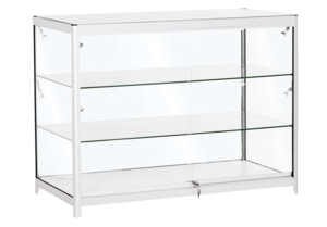 Vitrina de cristal con marco de aluminio gris, vitrina de cristal para joyería, vitrina de cristal para Centro Comercial - Product Image 3