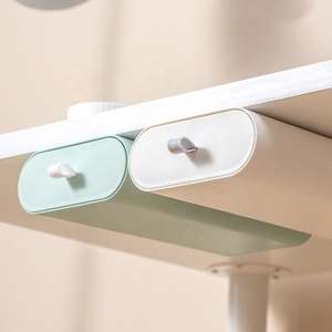 Boîte <span class=keywords><strong>de</strong></span> rangement en plastique, tiroirs à crayons suspendus auto-adhésifs pour bureau, maison, école, étudiants, sous le bureau, boîte <span class=keywords><strong>de</strong></span> rangement - Product Image 1