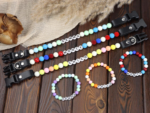 DIY Name Wasserdichtes Mädchenhaftes Süßes Party-Accessoire Ausgefallenes Designer-Halsband Strass Bubblegum-Perlen Hundehalsband - Product Image 5