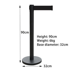उच्च गुणवत्ता वाले स्टेनलेस स्टील बोलार्ड भीड़ नियंत्रण बैरियर रिट्रेटेबल रिट्रेटेबल आसानी से इकट्ठे कतार ध्रुवों - Product Image 5