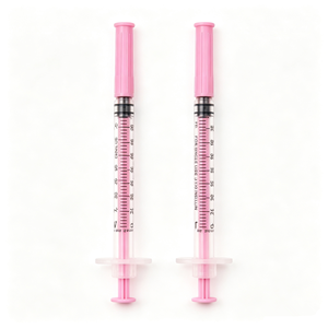 Jeringa <span class=keywords><strong>de</strong></span> insulina veterinaria desechable 31G 50 unidades, <span class=keywords><strong>aguja</strong></span> <span class=keywords><strong>delgada</strong></span> <span class=keywords><strong>de</strong></span> 6 mm, émbolo liso 1 ml 0.3 ml 29G 30G 31G, jeringa <span class=keywords><strong>de</strong></span> insulina rosa - Product Image 1