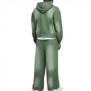 Survêtement pour homme LONG MISSION INDUSTRY, coupe longue, à capuche, imprimé aigle, 100% coton, décontracté, coupe régulière, vêtements d'hiver respirants - Product Image 6