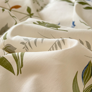 Logo personalizzato all'ingrosso King Size 100% cotone stampato copripiumino Set di biancheria da letto in cotone quattro pezzi - Product Image 2