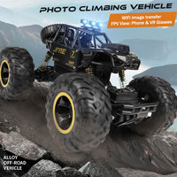 Nouveautés : Voiture RC WiFi FPV avec caméra, véhicule tout-terrain 4x4 en alliage, télécommande 2.4G, compatible avec les lunettes VR pour téléphone