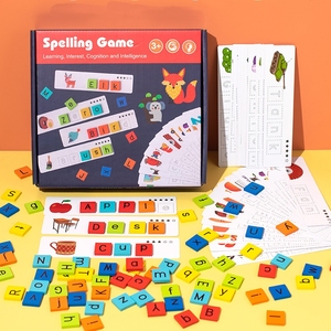 Gioco di Alfabetizzazione Multifunzionale con Schede Illustrative per l'Apprendimento Linguistico Prescolare e l'Ordinamento delle Lettere - Product Image 1