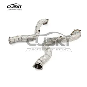 Tuyau de descente d'échappement haute <span class=keywords><strong>Performance</strong></span> Applicable à <span class=keywords><strong>AUDI</strong></span> <span class=keywords><strong>RS6</strong></span> <span class=keywords><strong>C7</strong></span> 4.0T 2013-2018 qualité en acier inoxydable échappement automobile Modificat - Product Image 3