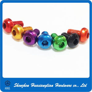 <span class=keywords><strong>M3</strong></span> M4 M5 M6 M8 ISO 7380 Nút Hình Lục Giác Đầy Màu Sắc Đầu Vít Nhôm Anodized - Product Image 4