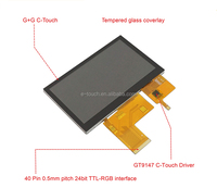 Panel táctil PCAP capacitivo OEM ODM de 4,3 pulgadas, pantalla táctil LCD, pantalla de cristal para fotocopiadora