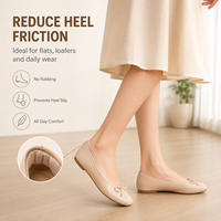 Coussinets adhésifs souples en mousse pour talons, respirants, anti-friction, empêchent le glissement du talon, pour un meilleur maintien des chaussures plates, mocassins et talons.