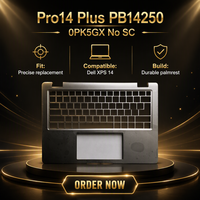 Ensemble clavier et repose-poignets pour ordinateur portable Dell Pro 14 Plus PB14250 PB14255 0KP5GX – Châssis de remplacement pour clavier d'ordinateur portable