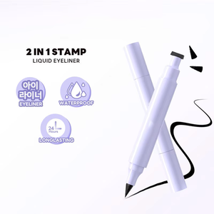 Großhandel Professioneller Hochwertiger <span class=keywords><strong>2</strong></span>-in-1 Flügel-Stempel Eyeliner Stift - Wasserfester Langanhaltender Schnell Trocknender Flüssig-Eyeliner für Frauen - Product Image 3