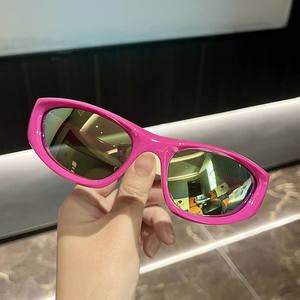 Nuovi occhiali sportivi da uomo alla moda colorati occhiali da sole da donna <span class=keywords><strong>Y2K</strong></span> Online celebrità specchio - Product Image 2