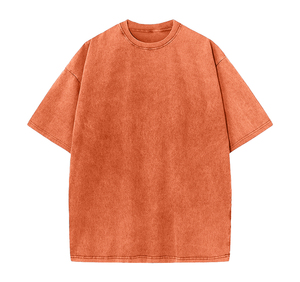 T-shirt vintage en coton épais, col rond, personnalisable, coupe oversize pour homme - Product Image 4