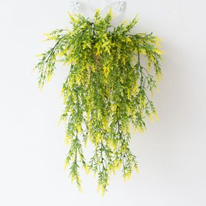 Plante suspendue artificielle Ruyin en herbe d'orge verte et jaune pour décoration intérieure et extérieure, lot de 2 - Product Image 2