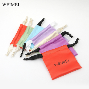 WEIMEI Sac à cordon de luxe imprimé, personnalisable avec logo, pour emballage de perruques, mèches de cheveux, sacs en satin de soie, sacs anti-poussière pour perruques, bijoux et vêtements - Product Image 6
