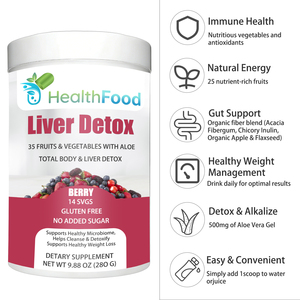 Polvo Desintoxicante para el Hígado Directo de Fábrica con Africia Fibergum, Ayuda a Promover la Energía Natural, Polvo Desintoxicante para el Hígado Sin Gluten - Product Image 3
