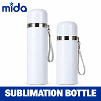 Botol Air 500 ml dengan Tali, Tumbler untuk Olahraga, Sublimasi, Cetak Kosong, Hadiah Bisnis, Outdoor, Botol Kosong untuk Hot Press