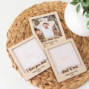Cadre photo personnalisé en usine, aimant photo, cadre photo en bois, cadeau d'<span class=keywords><strong>anniversaire</strong></span>, forme carrée, marron - Product Image 1