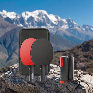 Ensemble de raquettes de ping-pong professionnelles personnalisées en bois pur à 7 couches, raquette de tennis de table portable, <span class=keywords><strong>2</strong></span> raquettes, 3 balles, étui à double fermeture éclair - Product Image 3