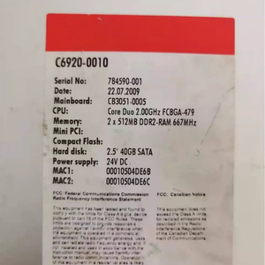 Tout neuf et 100% original C6920-0010 Beck-hoff C69 Série de PC industriels Armoire de commande PC industriels - Product Image 2