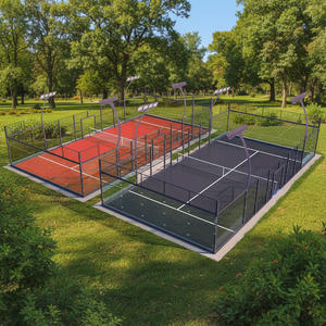 Suministro de Fábrica para 4 Conjuntos de Canchas de Pádel Profesionales Galvanizadas en Caliente, Garantía de Más de 10 Años, Doradas - Product Image 1